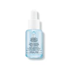 O sticlă de 30 ml de Kiehl's Clearly Corrective Triple Acid Peel cu un lichid clar pe un fundal alb.
