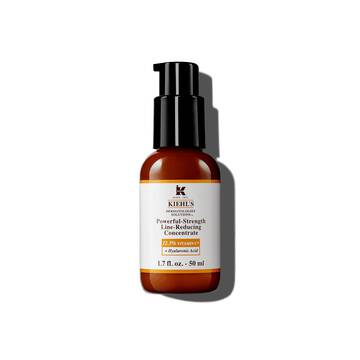 O sticlă de 75 ml de Kiehl's Powerful-Strength Line-Reducing Concentrate pe un fundal alb.