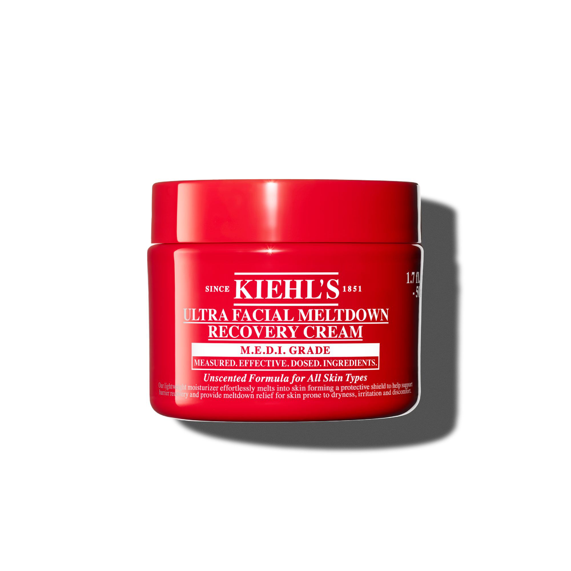 Red jar of Kiehl’s Ultra Facial Meltdown Recovery Cream Whip