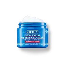 Un borcan de 50 ml de Kiehl's Ultra Facial Oil-Free Gel Cream pe un fundal alb.