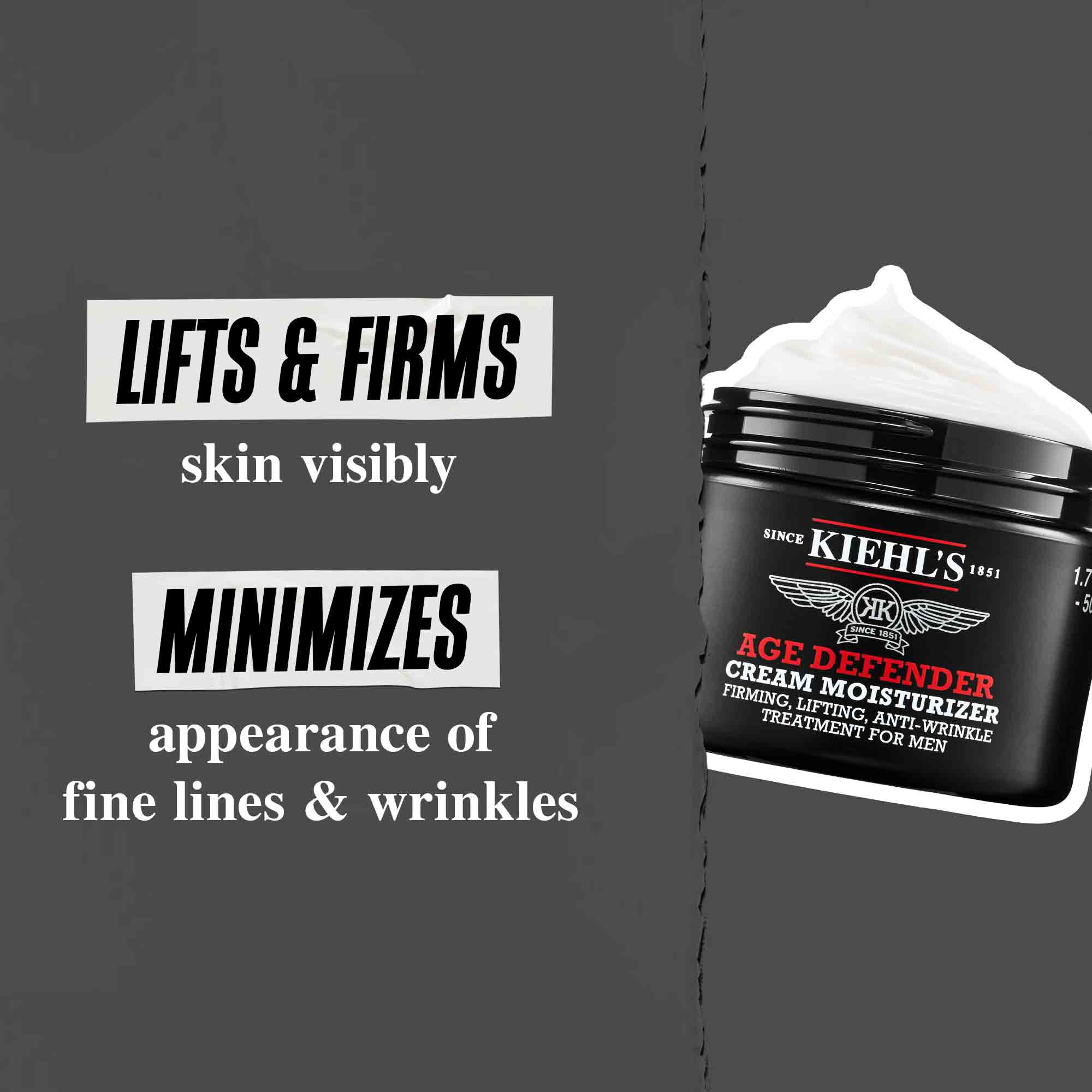 Cremă hidratantă Age Defender: Ridică și oferă fermitate vizibilă pielii, reduce aspectul liniilor fine și al ridurilor.