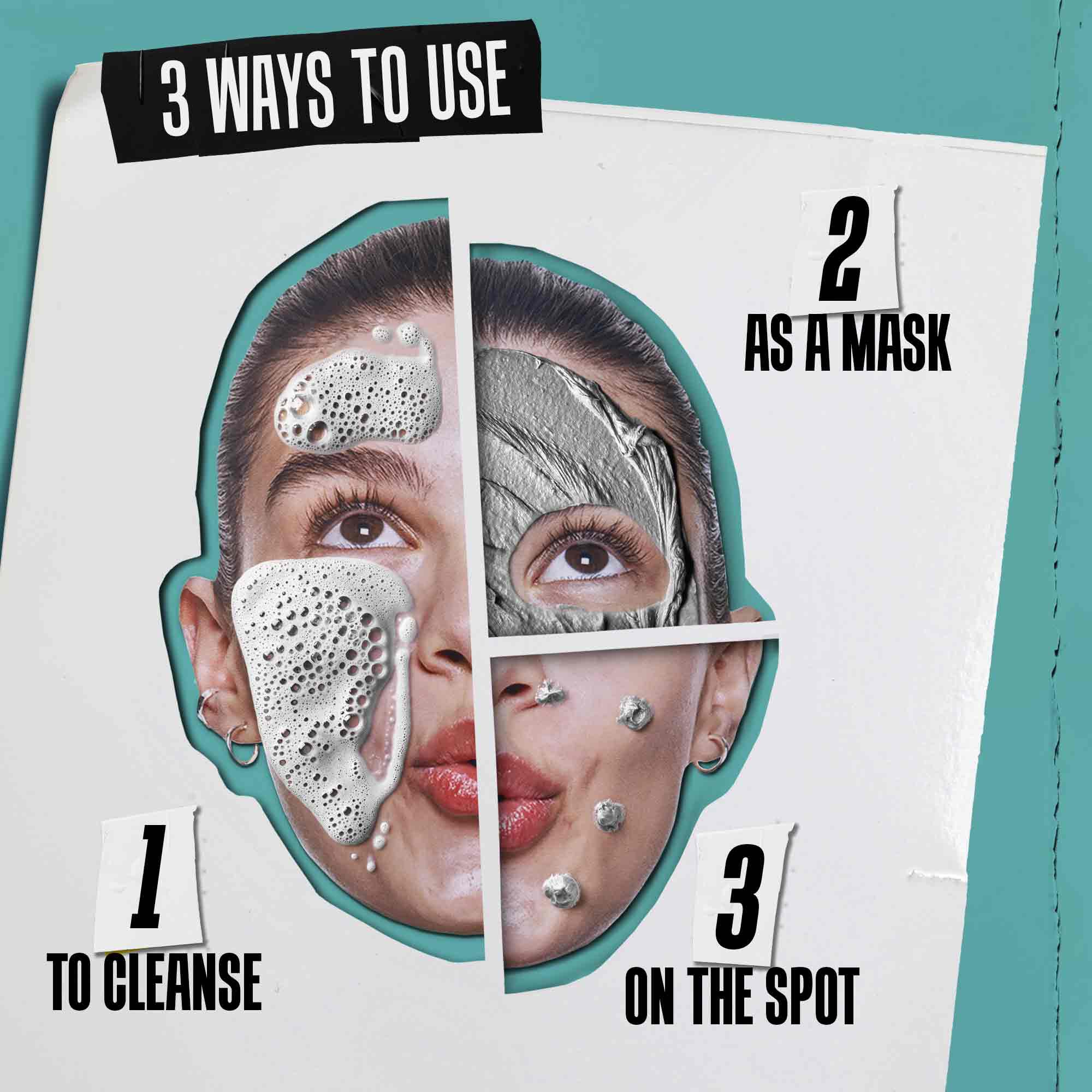Gently Effective Blemish-Targeting Cleansing Paste - Produs pentru curățarea feței cu textură de pastă și Acid Salicilic
