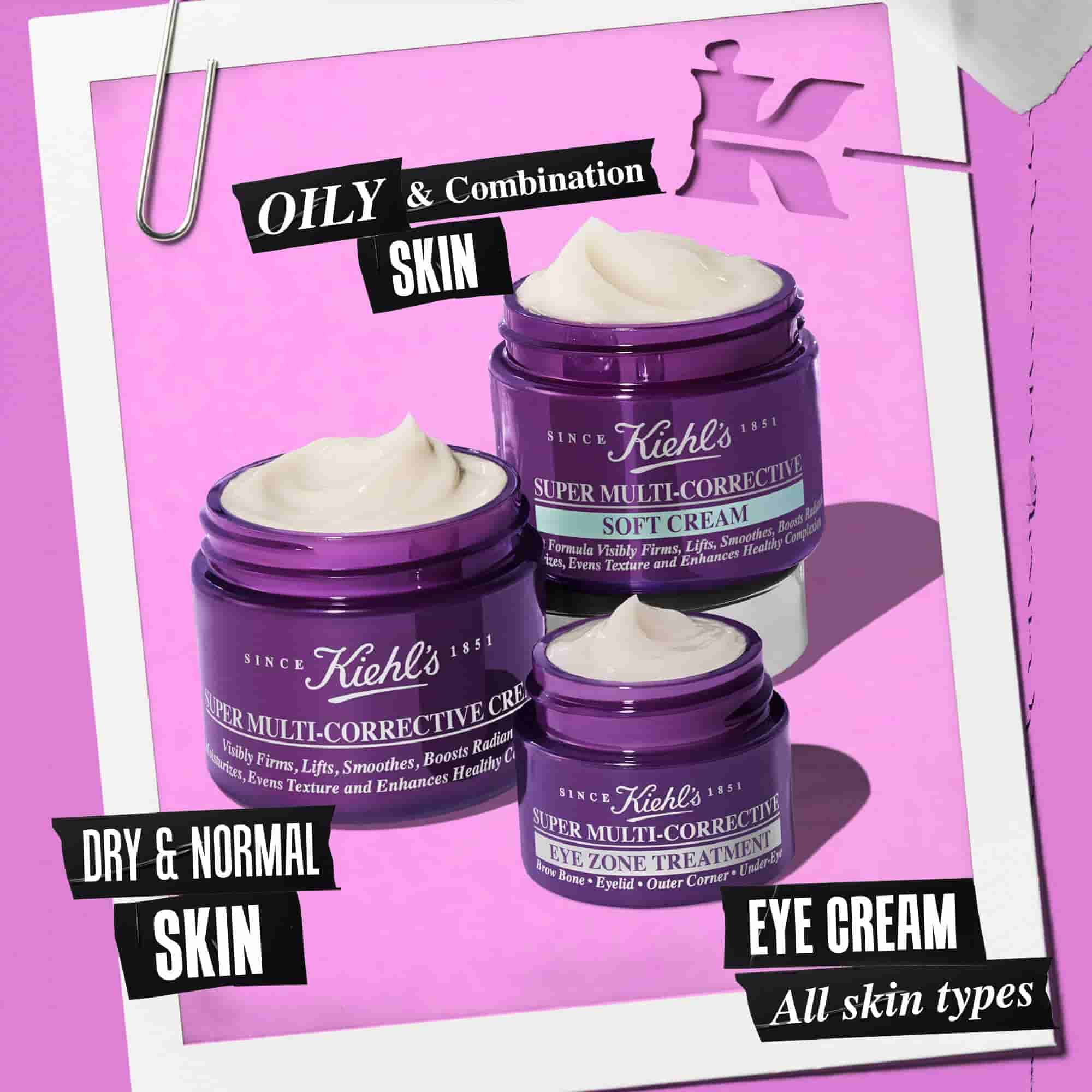 3 borcane deschise din gama de produse Super Multi-Corrective - Cream, Soft Cream, Eye Zone Treatment
