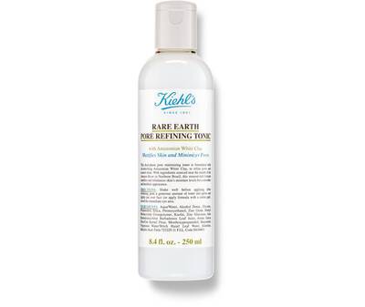 Sticlă de tonică pentru față Kiehl's Rare Earth, cu argilă albă amazoniană, 250 ml, destinat rafinării porilor.