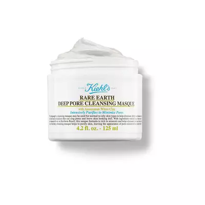 Masca de curățare profundă Rare Earth de la Kiehl's, cu argilă albă amazoniană, 125 ml. Ideală pentru pori ingrijiți.