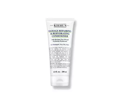 Șampon Kiehl's pentru repararea și hidratarea părului deteriorat, cu ulei de arbore de ceai și acid hialuronic.