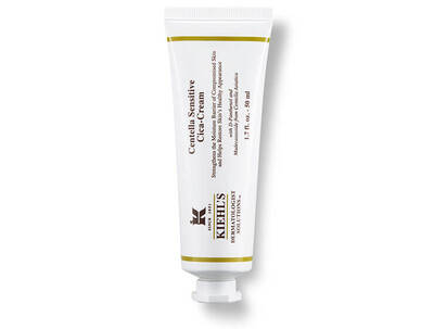 A tube of Kiehl's Centella Sensitive Cica Cream, designed for soothing and calming sensitive skin, 50ml.