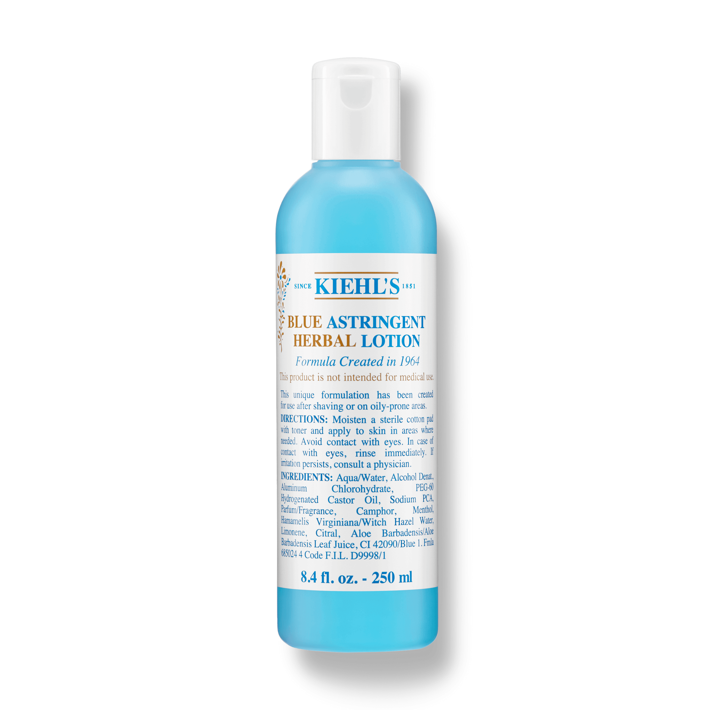 Blue astringent herbal lotion